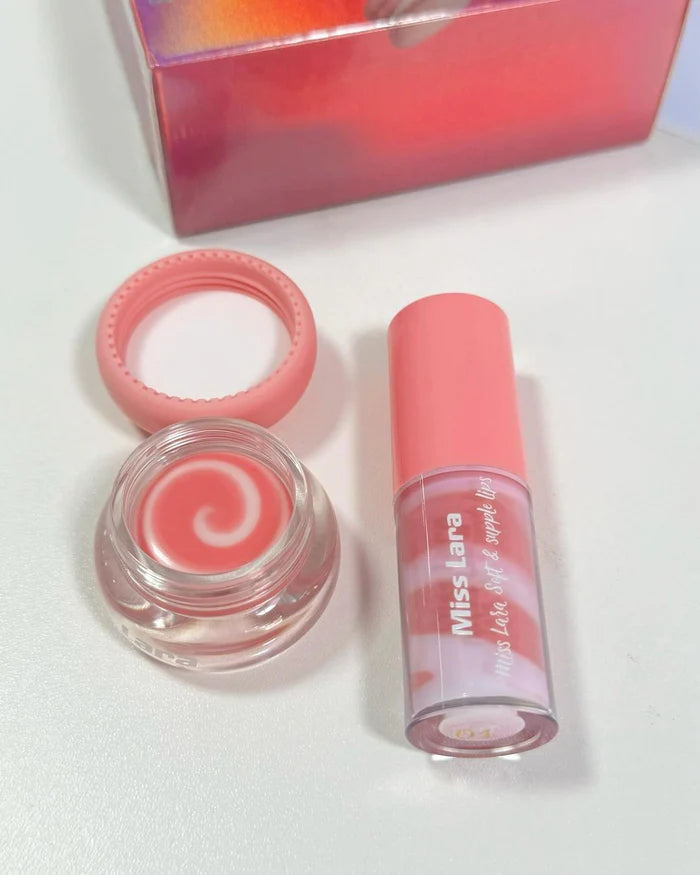 **Miss Lara Spiral Lip Gloss & Lip Balm Set**
