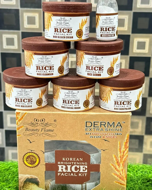 **Derma Extra Shine Glow Beauty Rice Facial Kit (6 Steps)**