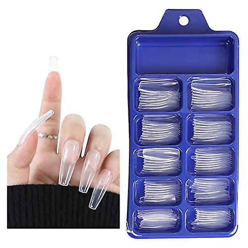 100PCS Transparent/White Ballerina Artificial Nails