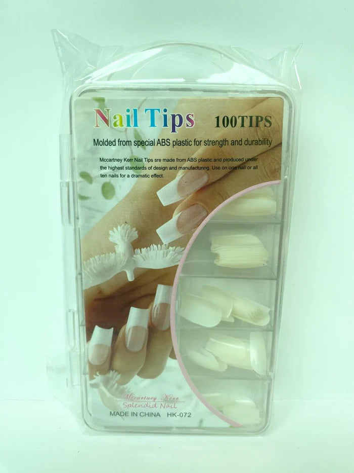 100 pcs Transparent /White Ballerina Artificial Nails Tips