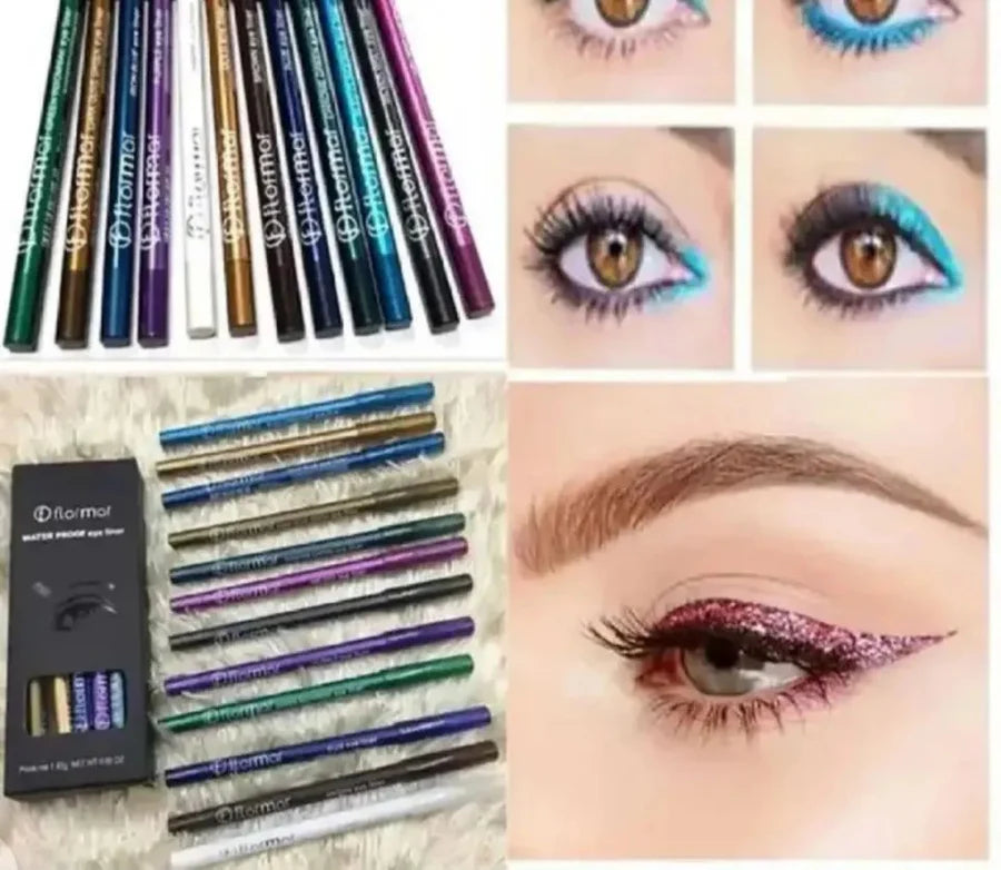 **12PCS Glitter Eye & Lip Liner Set**