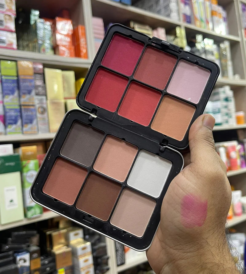12 Color Powder Blush & Contour Palette | Matte Face Makeup Kit