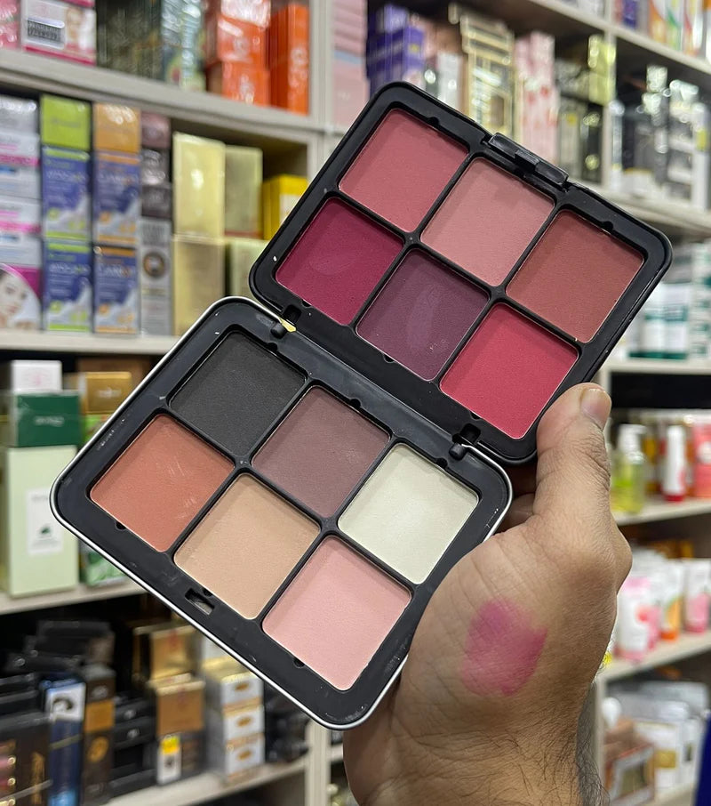 12 Color Powder Blush & Contour Palette | Matte Face Makeup Kit