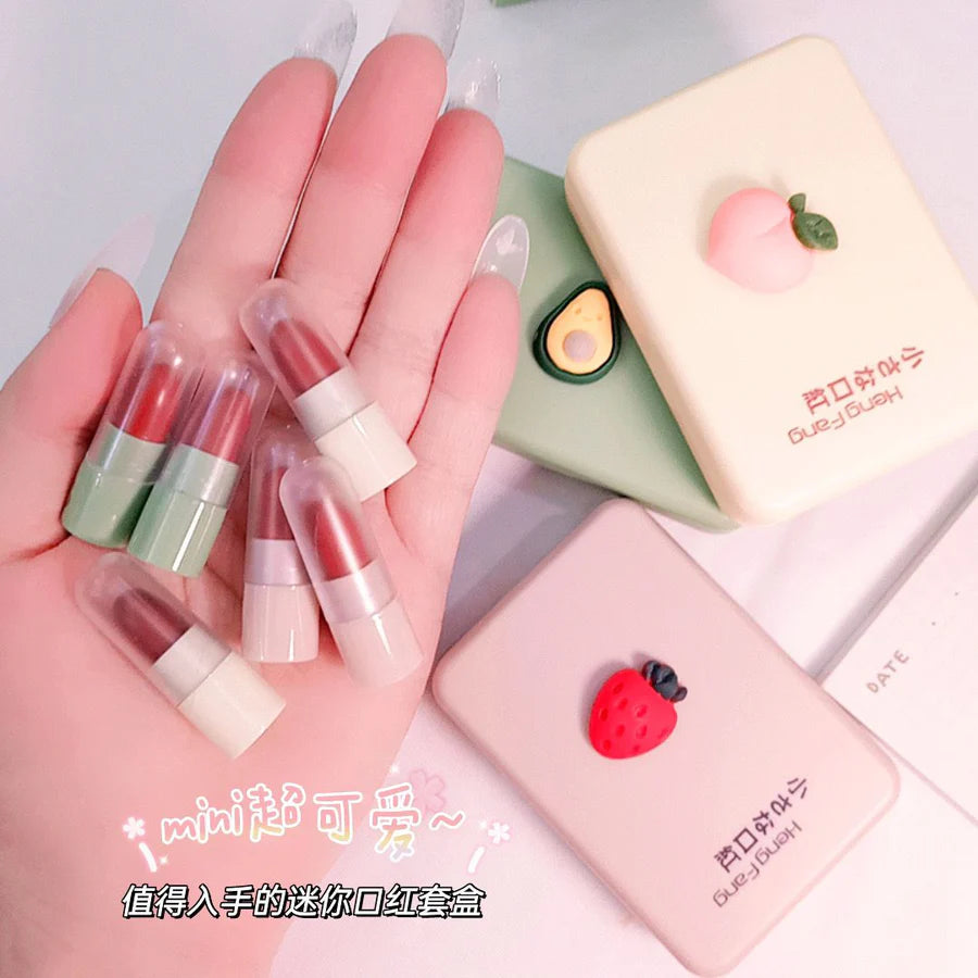 HENGFANG 5PCS Mini Matte Lipstick Set #9118 | Waterproof Long Lasting