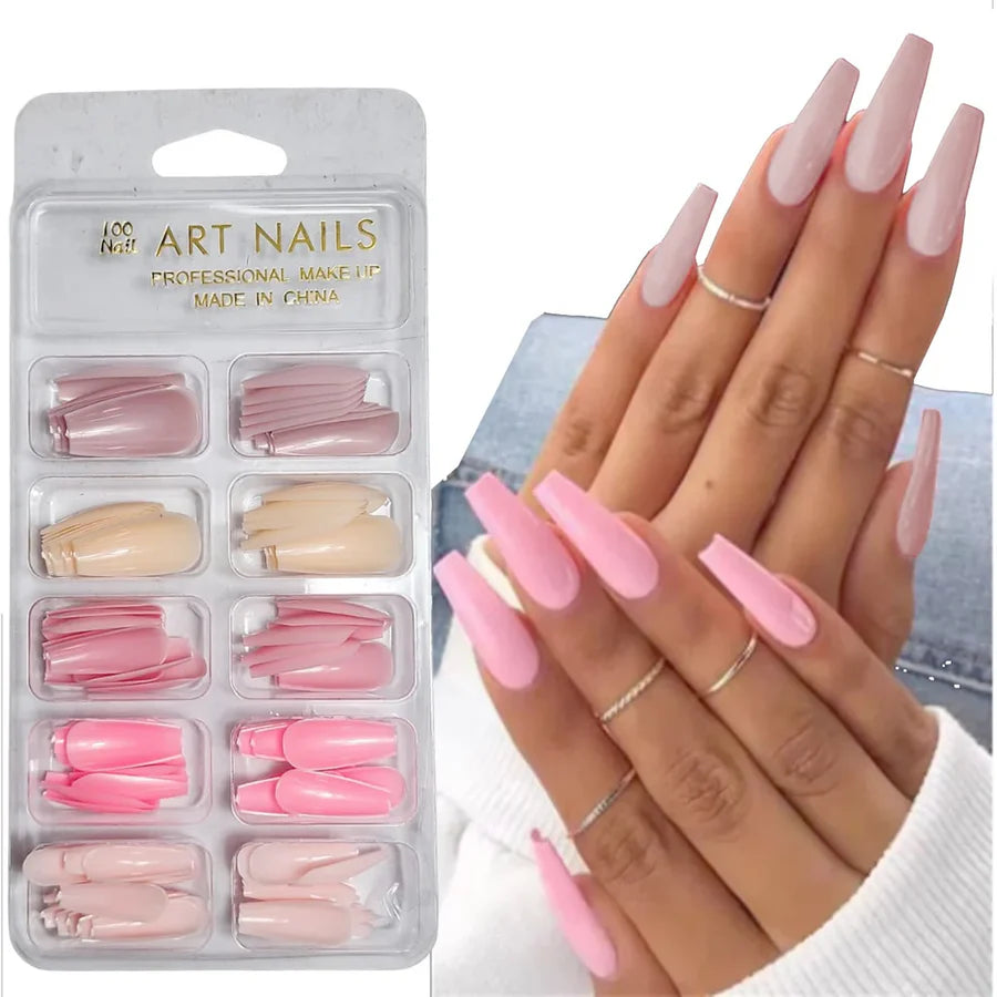 6PCS Nail Care Deal Set | Artificial Nails, Polish, Glue & Accessories
