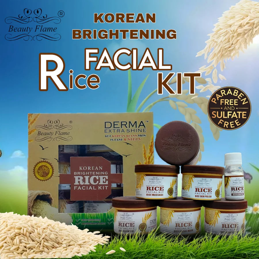 **Derma Extra Shine Glow Beauty Rice Facial Kit (6 Steps)**