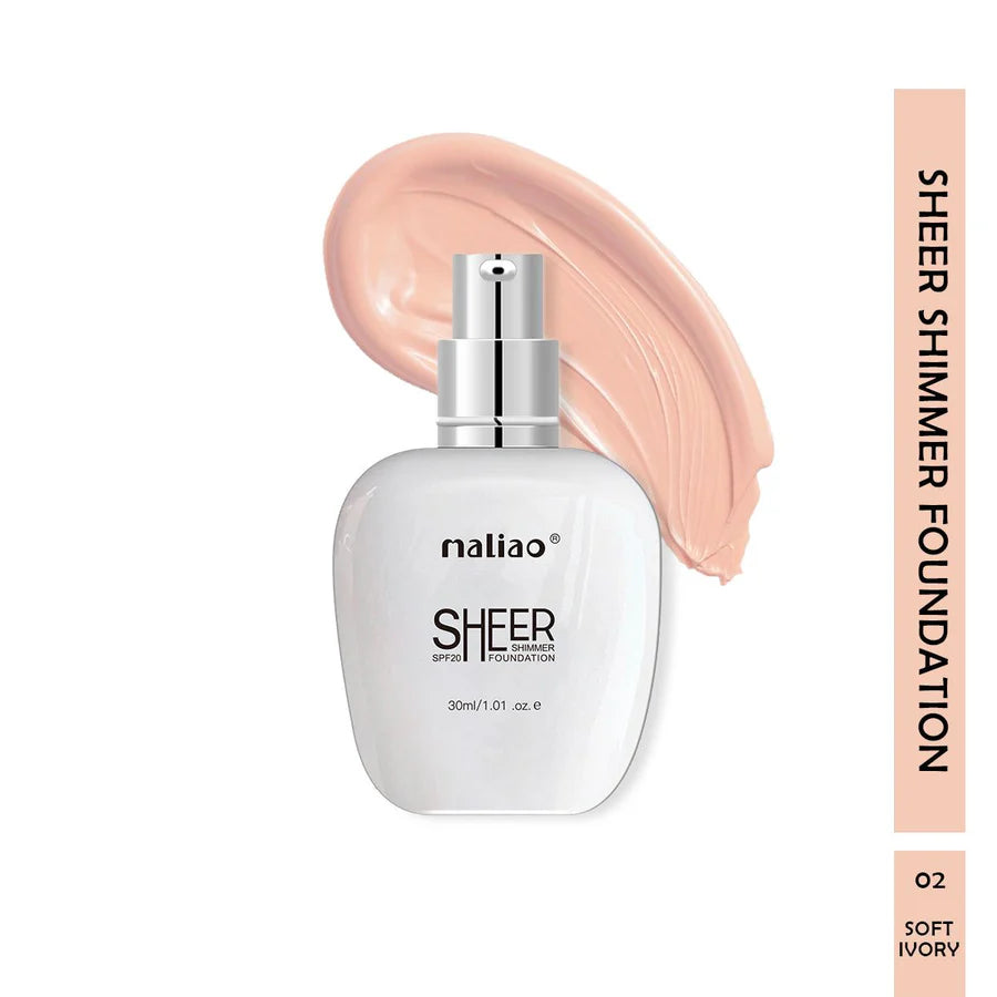 Maliao Sheer Shimmer Foundation SPF 20 | Radiant Face Makeup