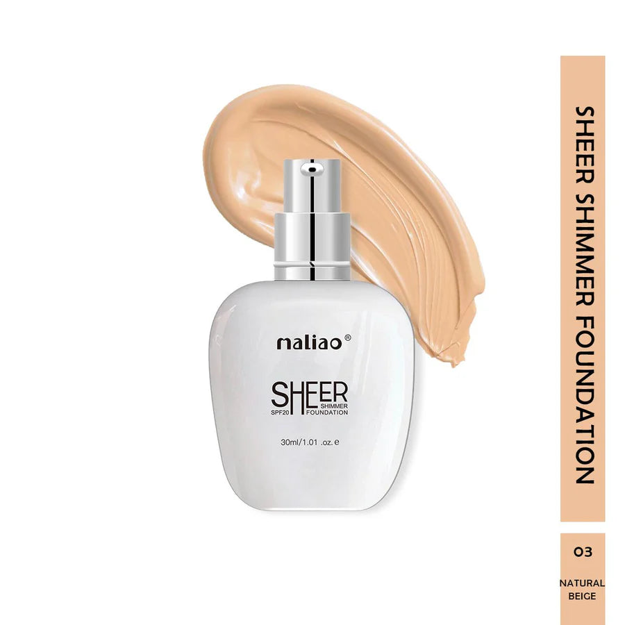 Maliao Sheer Shimmer Foundation SPF 20 | Radiant Face Makeup