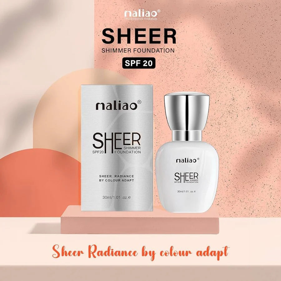 Maliao Sheer Shimmer Foundation SPF 20 | Radiant Face Makeup
