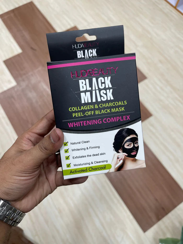 **Huda Beauty Charcoal Black Peel-Off Face Mask (10PCS)**
