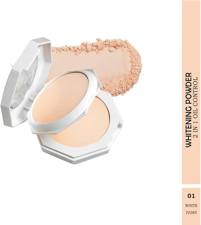 MALIAO | PRIME & FINE | WHITENING COMPACT POWDER | OIL CONTROL