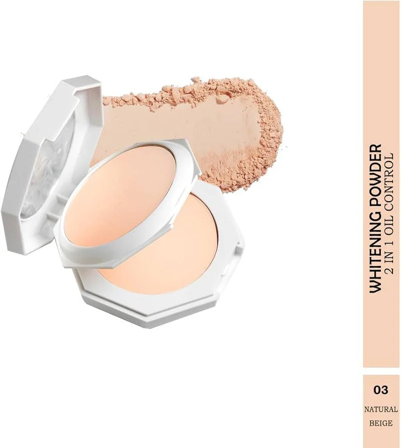 MALIAO | PRIME & FINE | WHITENING COMPACT POWDER | OIL CONTROL