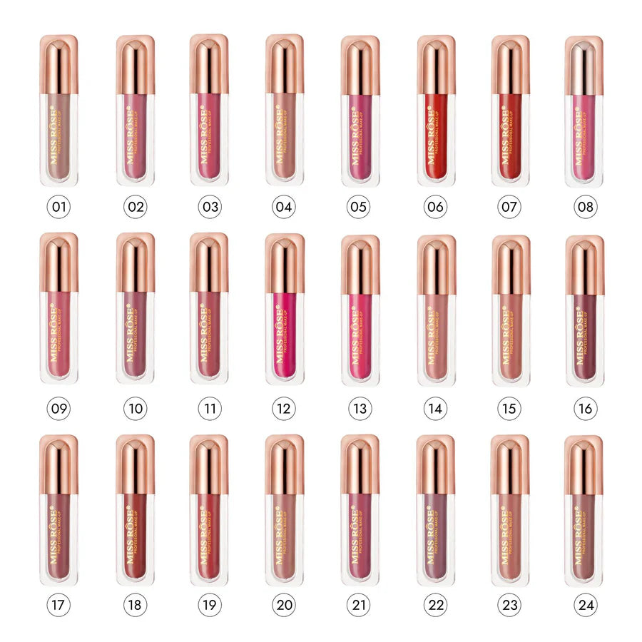 Missrose Pack of 03 Velvet Luxe Liquid Lip Gloss