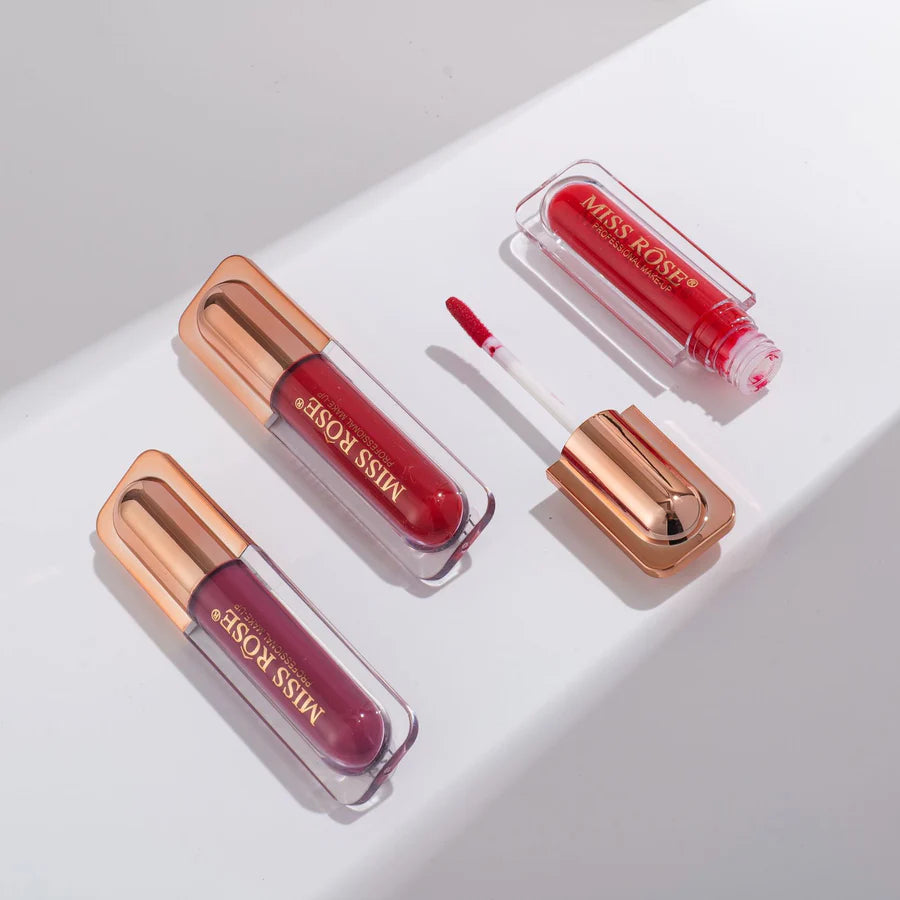 Missrose Pack of 03 Velvet Luxe Liquid Lip Gloss
