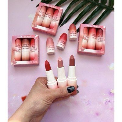 Color Castle Velvet Matte Lipstick Trio – Waterproof & Smudge-Proof Shades