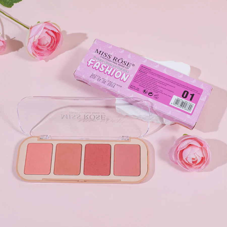 Miss Rose makeup 4 Color Blushers Palette