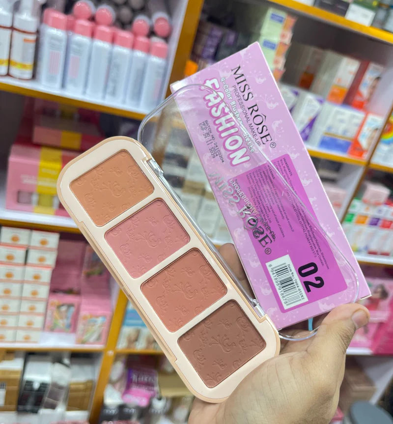 Miss Rose makeup 4 Color Blushers Palette
