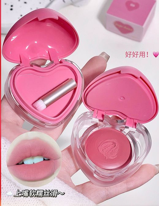 Romantic Rain Pack of 04 Blusher & Lipmud 2 in 1 Heart Pudding Lip & Cheek Multi-Use Cream - 4 Colors