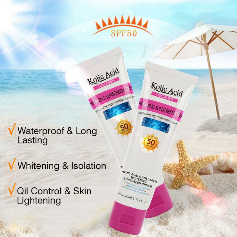 Kojic acid whitening sunscreen cream