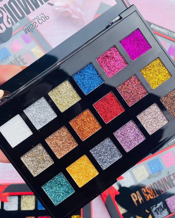 Romantic Color 18 colors Glitter Palette