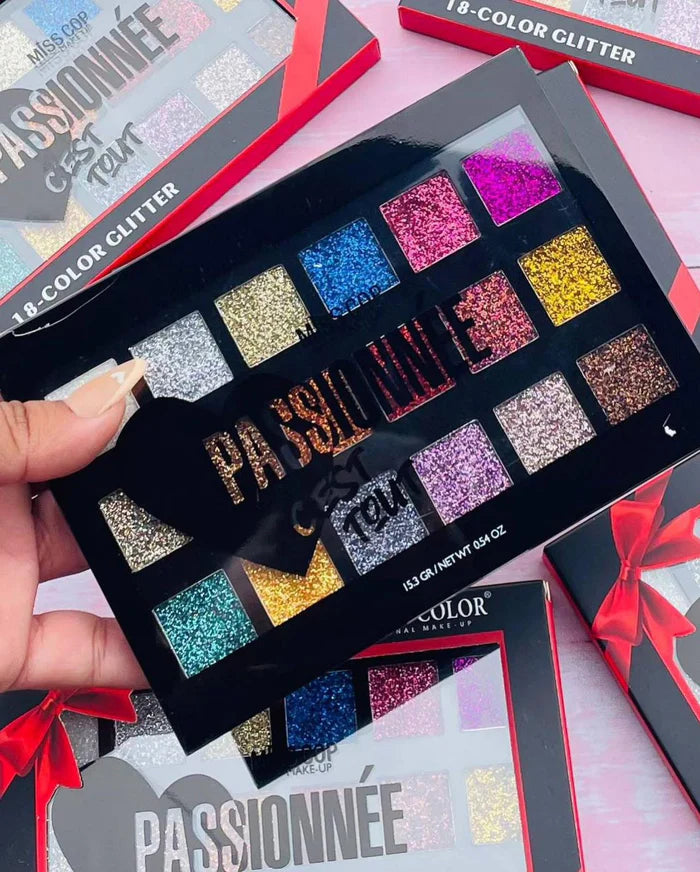 Romantic Color 18 colors Glitter Palette