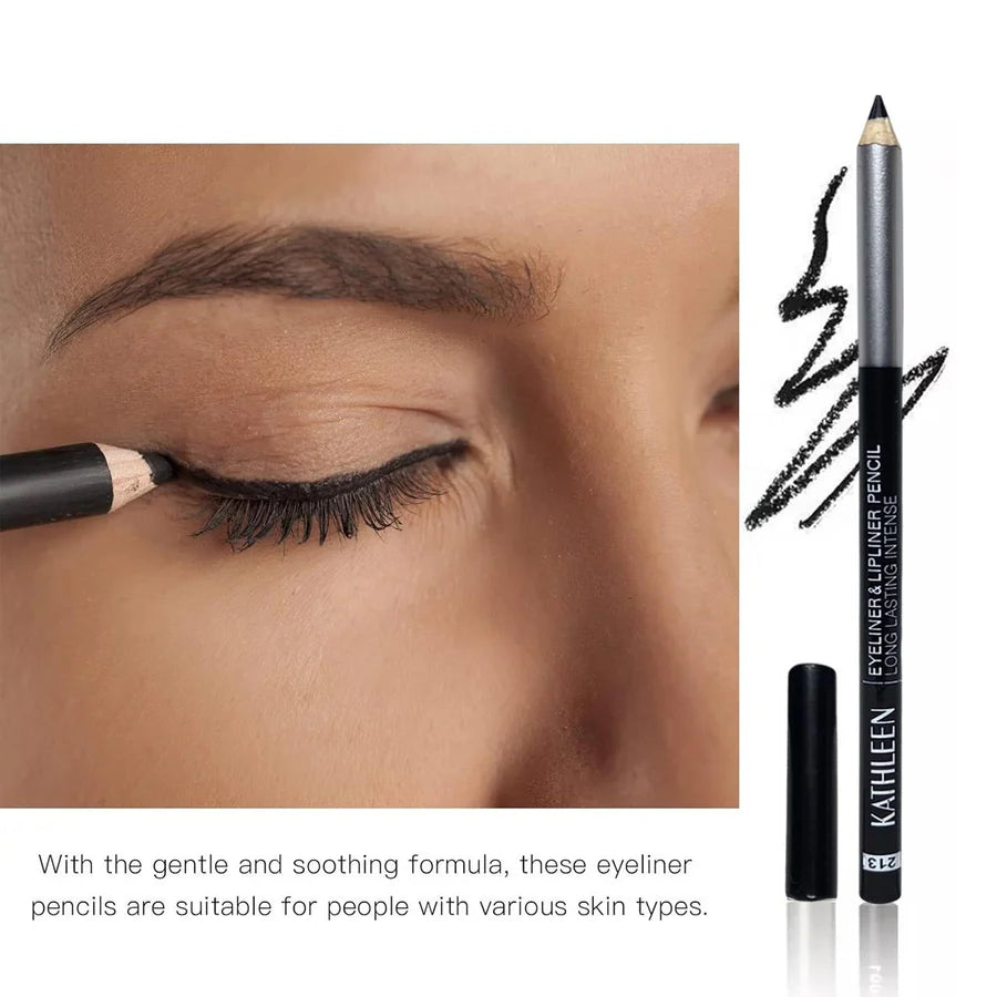 Kathleen 12 Pcs Black Eye liner Pencil