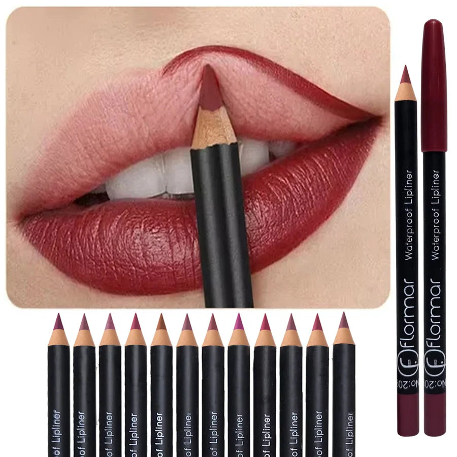 12 Pcs WaterProof Lip Liner Pencil 12Pcs
