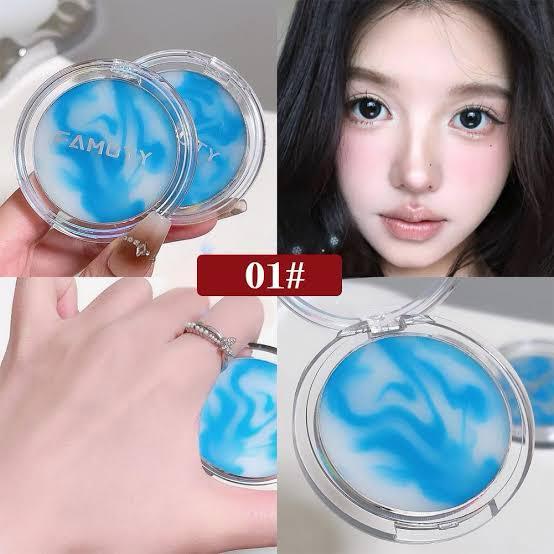 Matte Blue Sky & Cloud Oil Control Pressed Powder Shine Control
