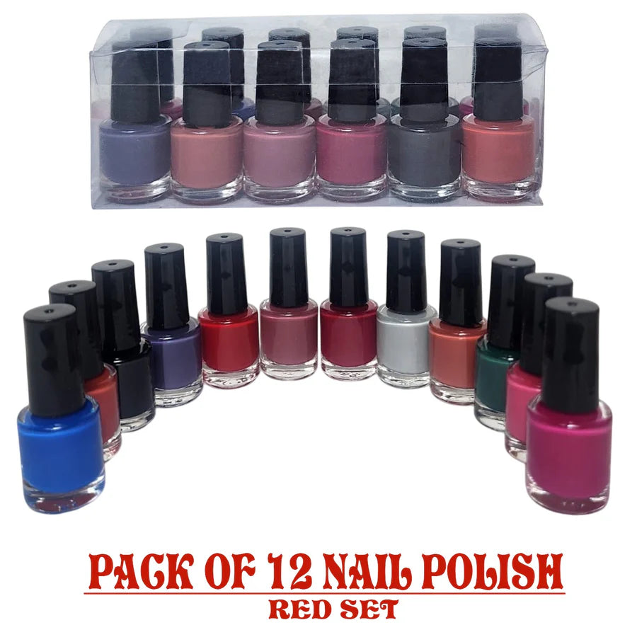 Matte Peel-Off Nail Polish Collection – 12 Vibrant Colors, Eco-Friendly Formula (Red)