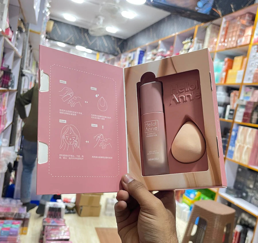 ARMOSO Flawless Velvet Moisturising Foundation Beauty Egg set long-lasting waterproof