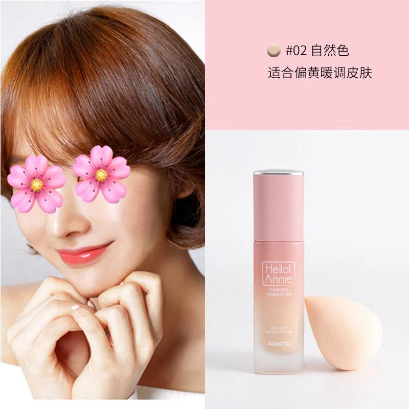 ARMOSO Flawless Velvet Moisturising Foundation Beauty Egg set long-lasting waterproof