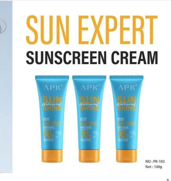 **APK SPF70 Waterproof Sunscreen Cream 100g**