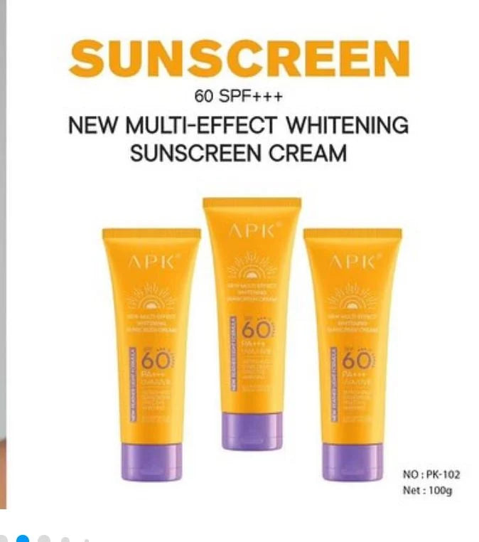 **APK SPF60 PA+++ Feather Light Sunscreen Cream 100g**