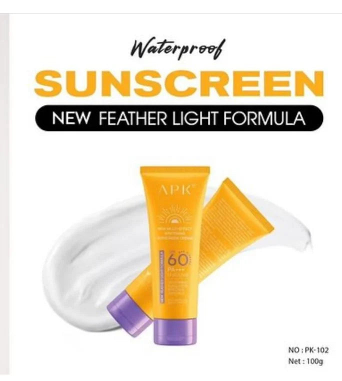 **APK SPF60 PA+++ Feather Light Sunscreen Cream 100g**