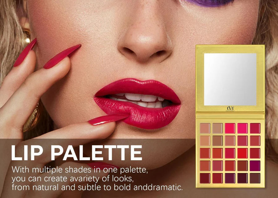 Cvb 25 Color Lipstick 24H Long-lasting moisturizing Waterproof matte Lip Palette Lip Cream