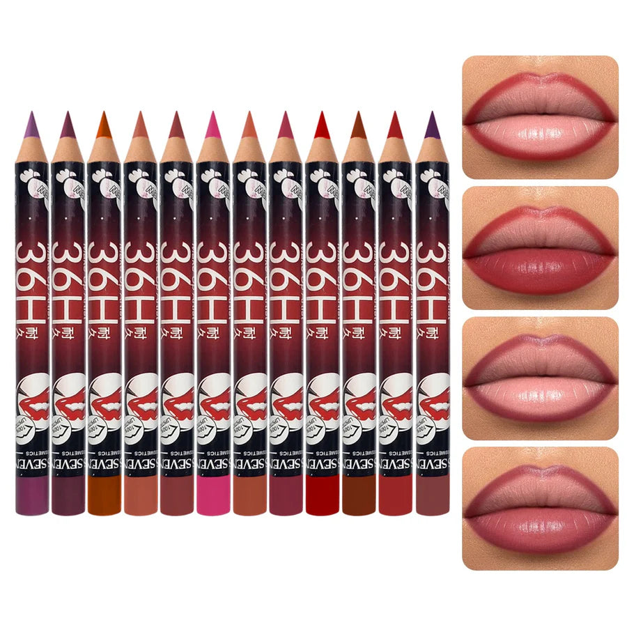 Miss Seven 36H Matte Waterproof Lash Lipstick Lip Liner Lip Pencil