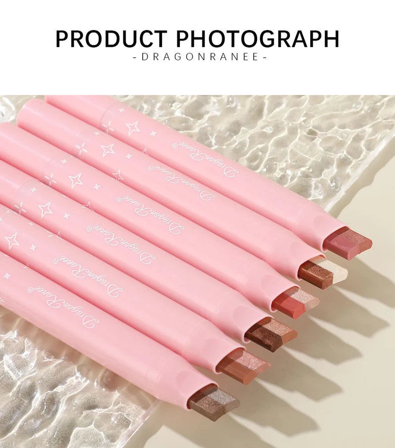 Dragon Ranee Pack of 06 Eyeshadow Stick 2 In 1 Double Color Gradient Velvet Shadow Stick Eye Makeup Waterproof Lasting Shimmer Metallic Eyeshadow Makeup DR105A
