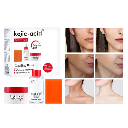**Guanjing Kojic Acid Whitening Skincare Set (3PCS)**