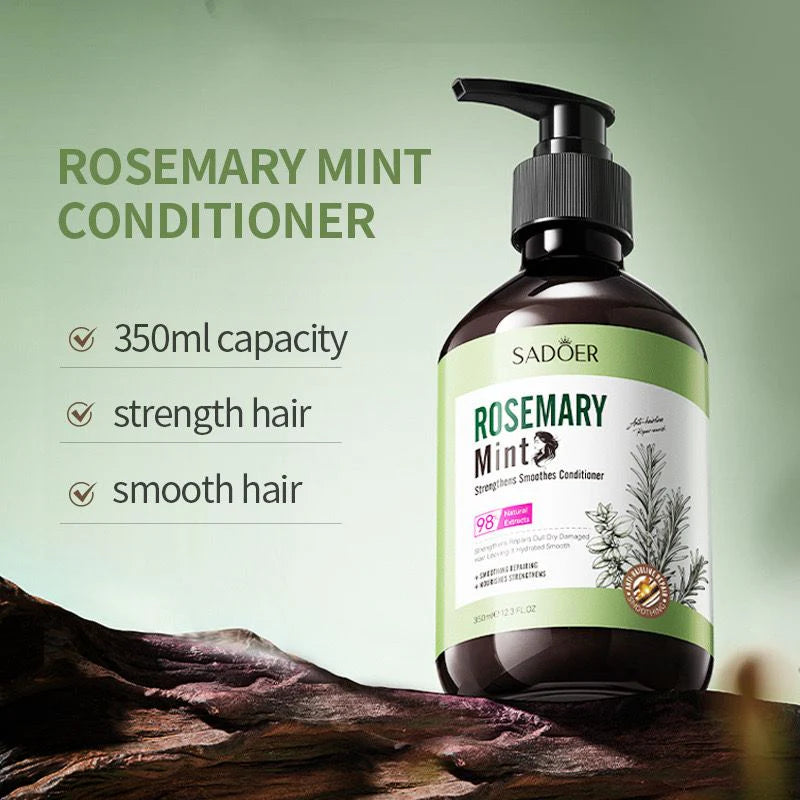 Sadoer Rosemary Mint Conditioner, Strengthening Hydrating Smoothing Hair Conditioner, Repairs Dull Dry Damaged Hair, Natural Formula