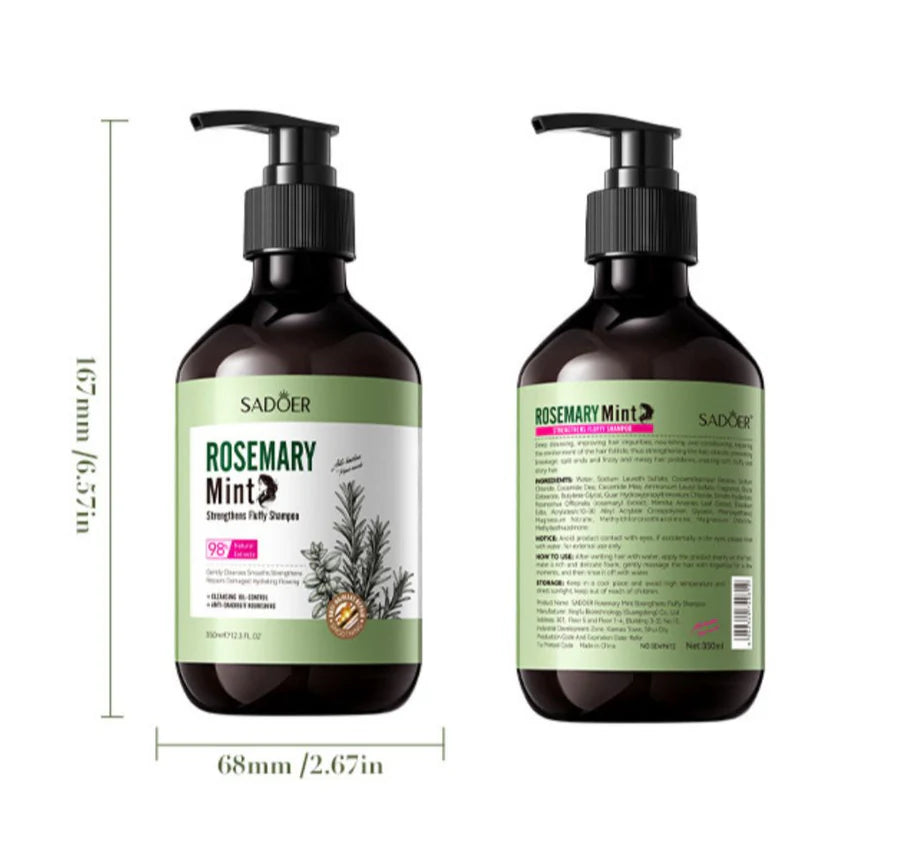 Sadoer Rosemary Mint Conditioner, Strengthening Hydrating Smoothing Hair Conditioner, Repairs Dull Dry Damaged Hair, Natural Formula