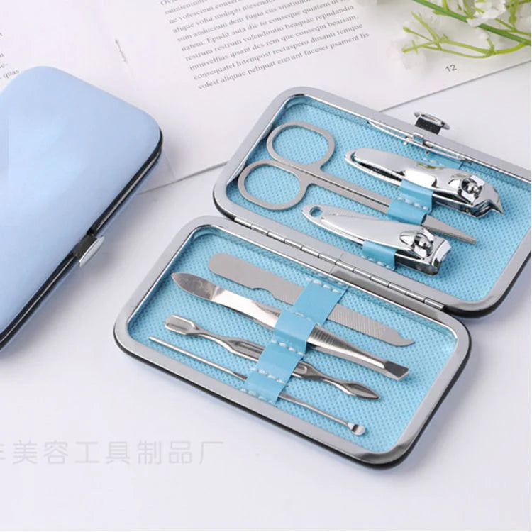 Miss Beauty 7 Pcs Manicure Set,Cute and Surprisingly Sturdy Stainless Steel Nail Clipper Set with case, Great Gifts Personal Pedicure Kit for Women Men Girls Travel
