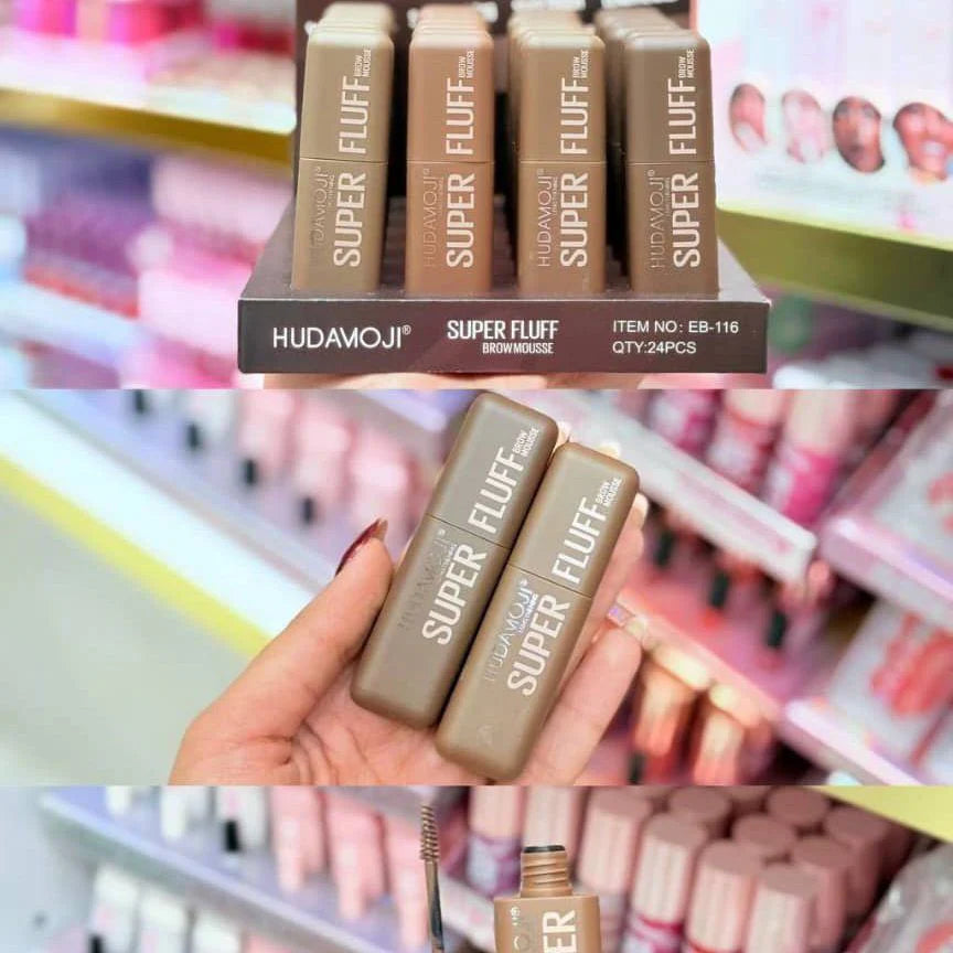 HudaMoji Super Fluff Brow Mousse – Tinted, Long-Wear Brow Setter EB-116)