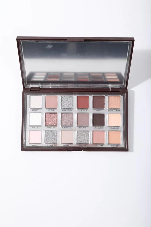 Hudamoji Icy Nude Eyeshadow Palette – 18 Shades of Matte & Shimmer