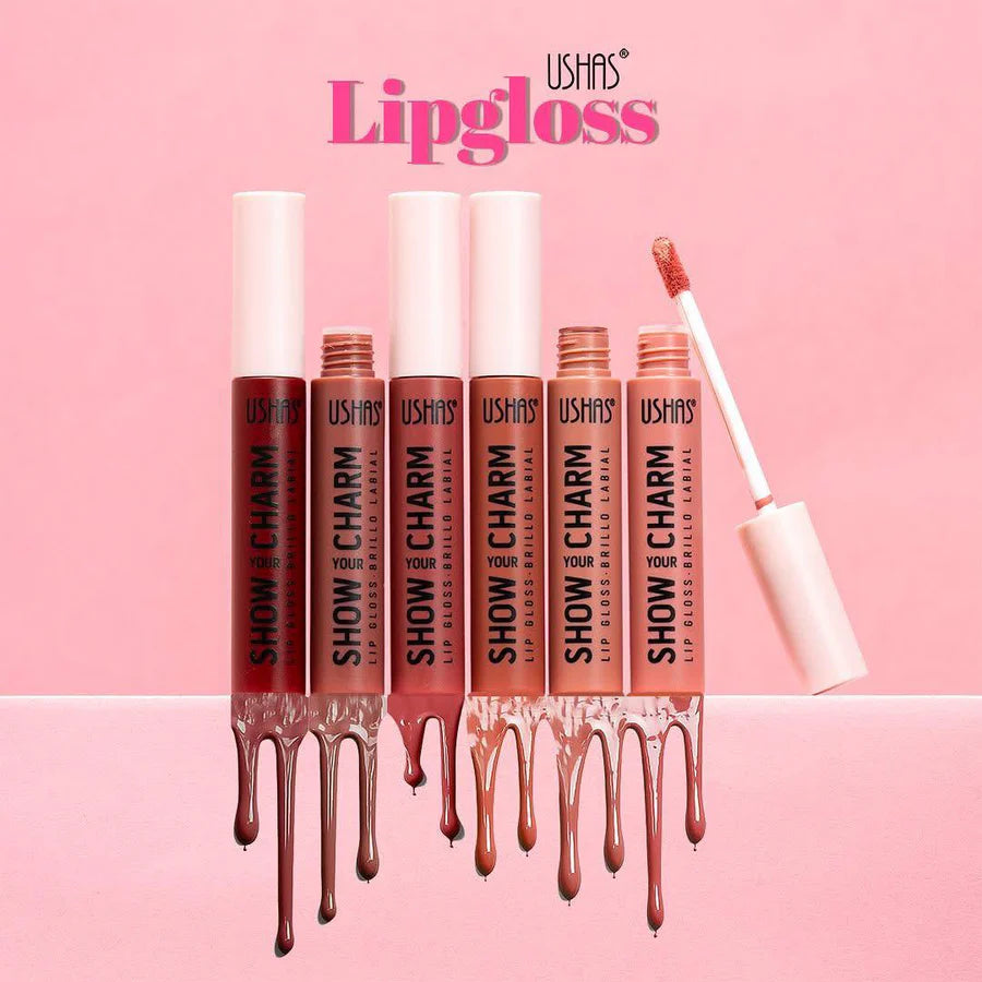 USHAS Pack of 06 Your Show Charm Lip Gloss Collection - High-Shine Brillo Labial