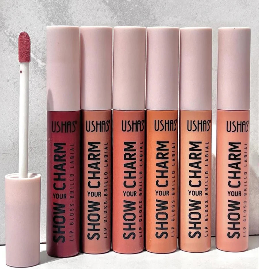 USHAS Pack of 06 Your Show Charm Lip Gloss Collection - High-Shine Brillo Labial