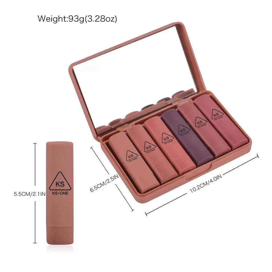 Pack of 6 Original KS ONE Mini Lipstick Set