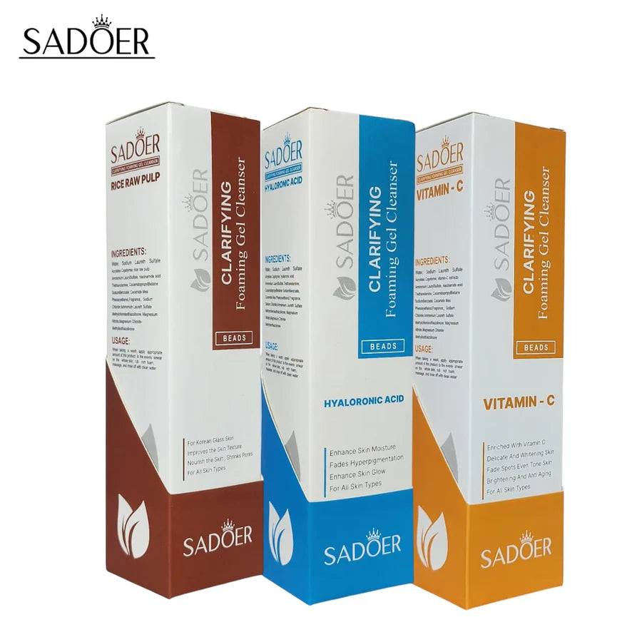SADOER Hyaluronic Acid Clarifying Foaming Gel Cleanser - 140ml / 5oz