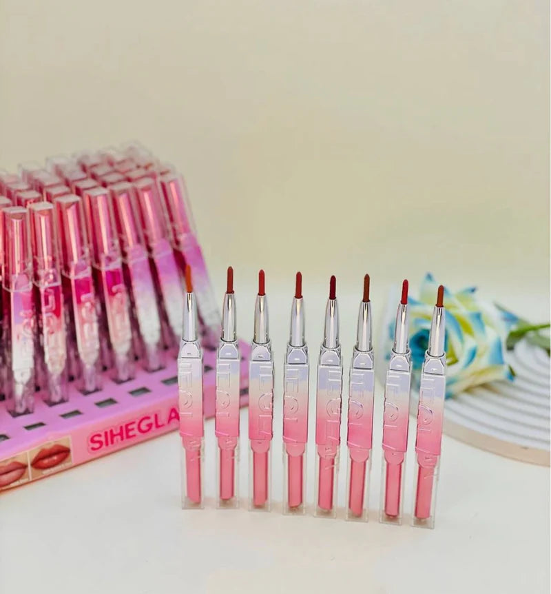 SIHEGLAN Sheer Tinted Dual Lipliner & Lipstick Set
