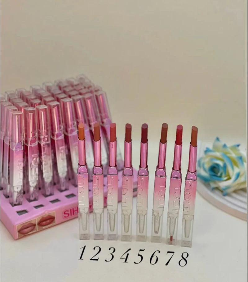 SIHEGLAN Sheer Tinted Dual Lipliner & Lipstick Set