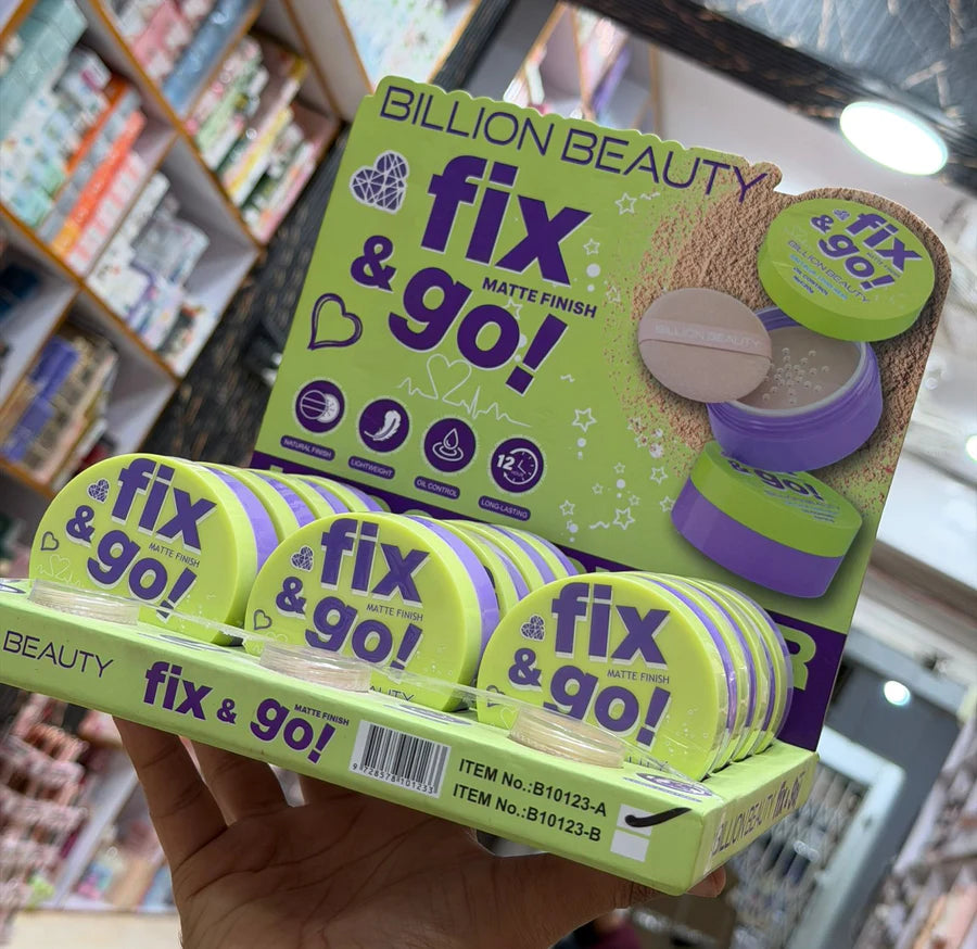 Fix & Go! Matte Finish Loose Powder by Billion Beauty